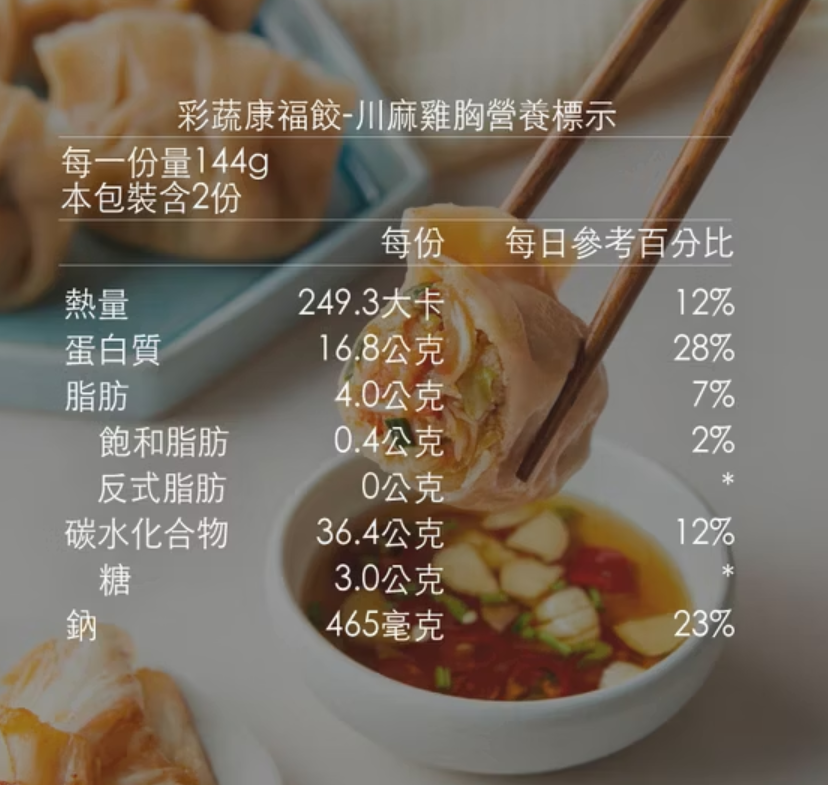 KIND FOOD 康福先生-川麻雞胸康福餃12顆 288g±5%