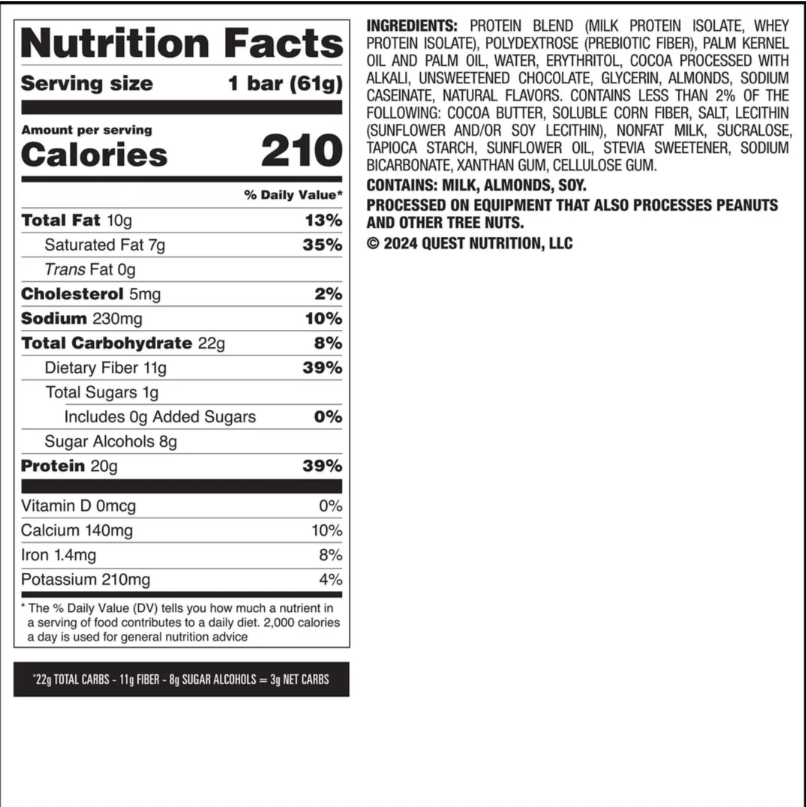 Quest Overload Protein bar Chocolate Explosion 51g