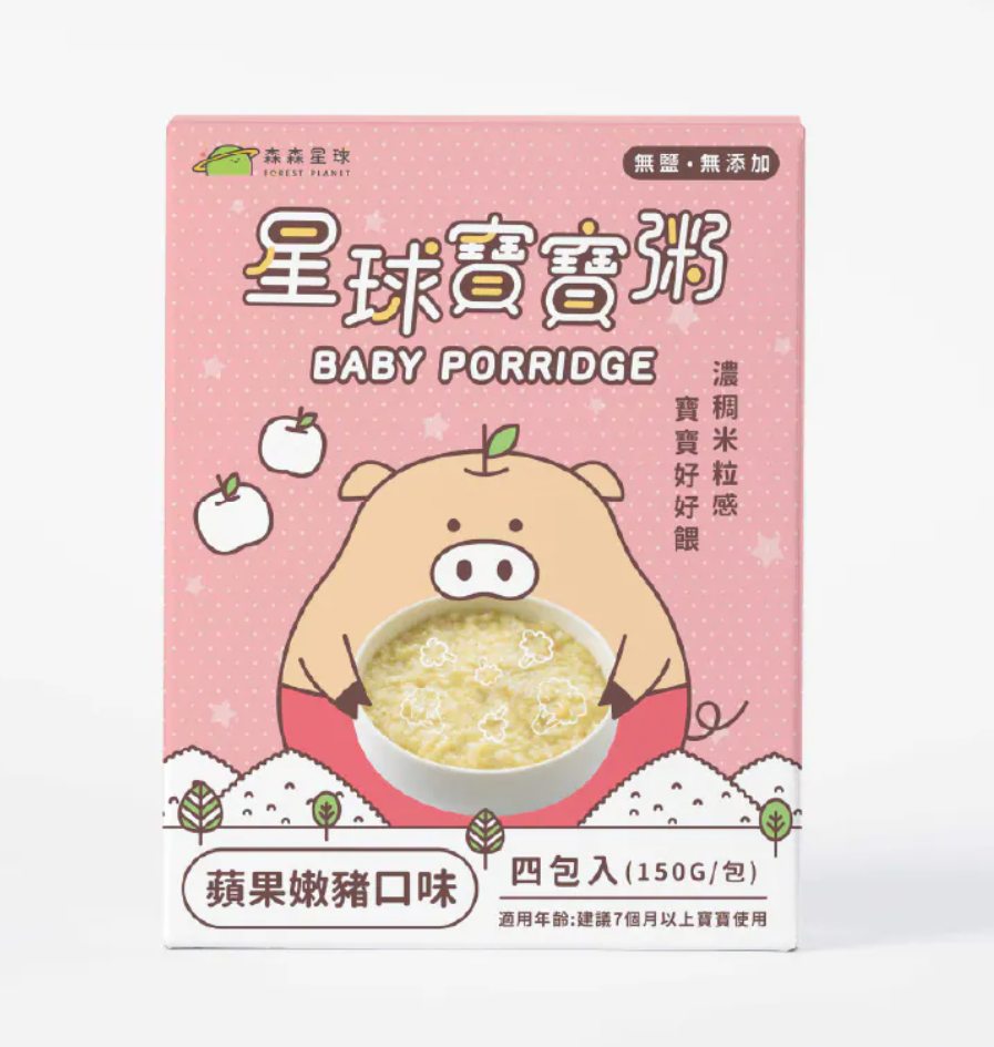 星球常溫寶寶粥|蘋果嫩豬口味|適合7個月以上|1盒四包入