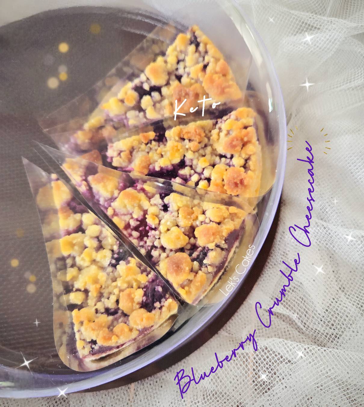 Leks Blueberry Crumble Cheesecake 1pcs