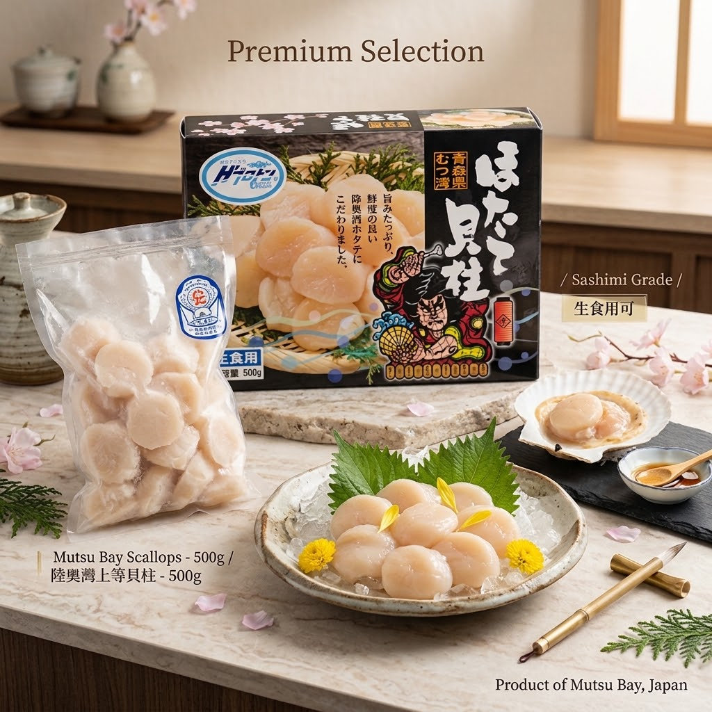 朗進-日本青森縣刺身級 5S 帶子 500g