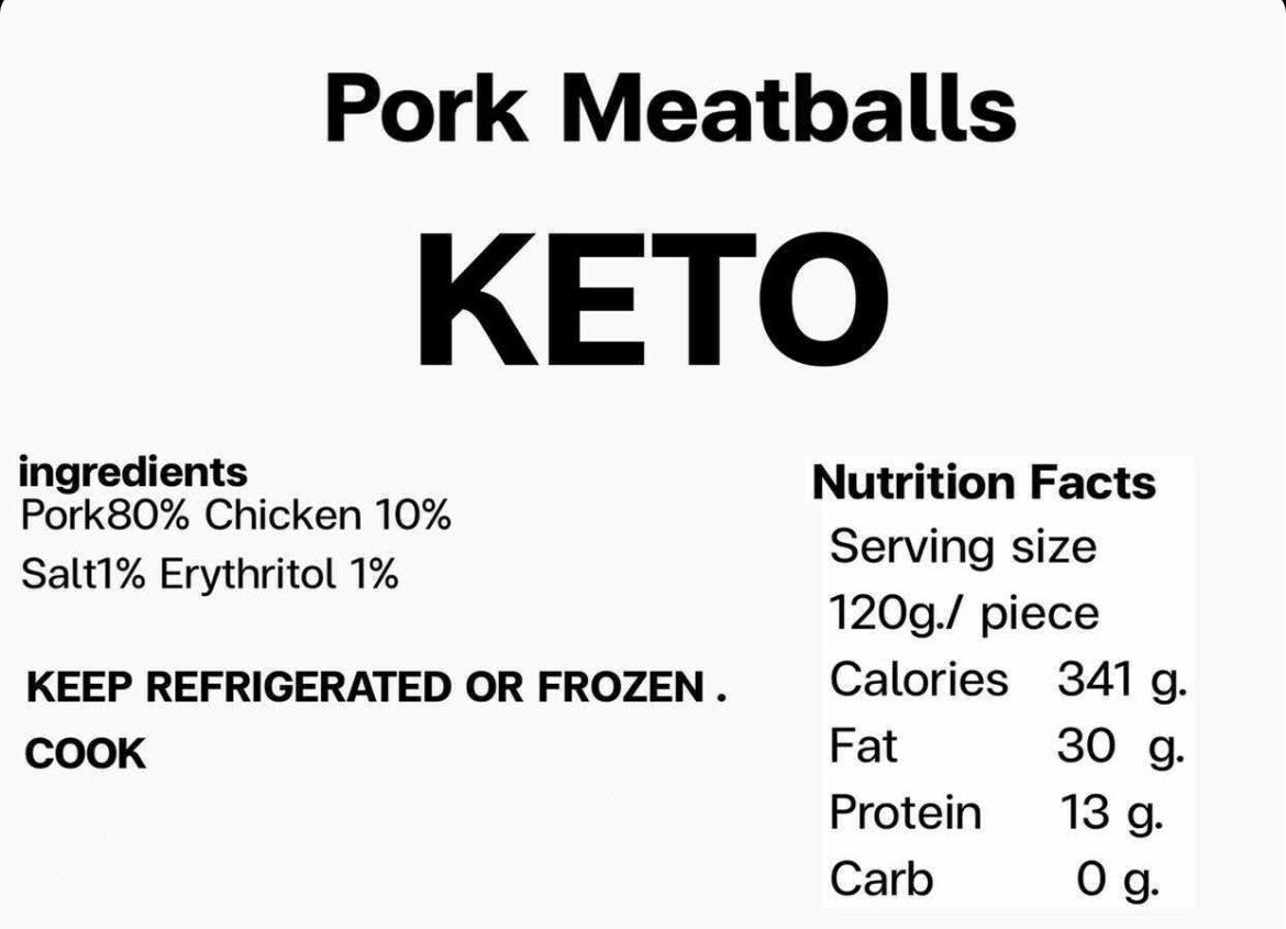 BanMooYor -生酮 無糖 無麵粉 無添加肉丸(±300g)