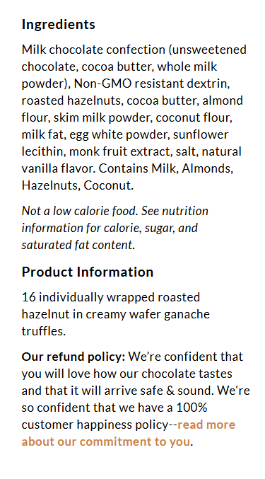 Choczero 低碳榛子夾心朱古力球 (低碳金莎) 牛奶朱古力