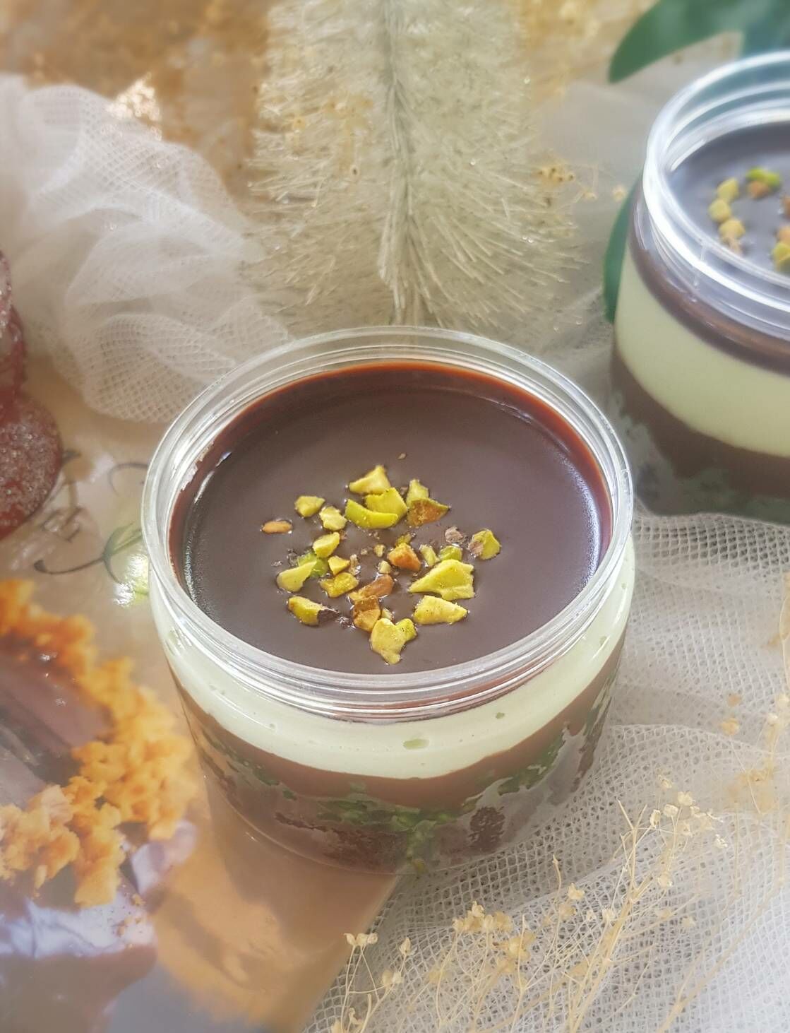 生酮杜拜Dubai Chocolate 開心果黑朱古力盒子蛋糕  ±220g