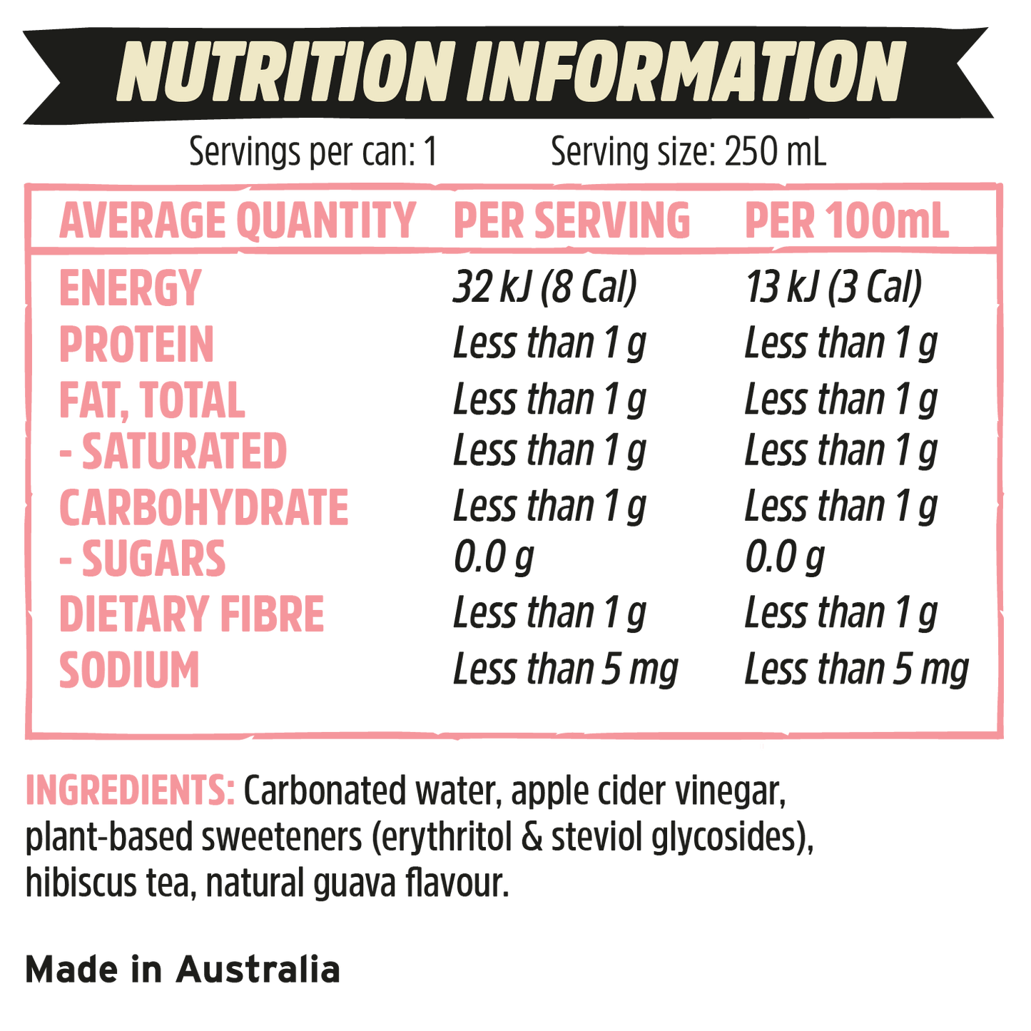 澳洲 REMEDY SODALY 100%全天然無糖 番石榴梳打 250ml