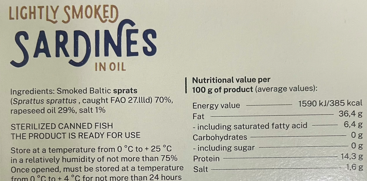 原味油浸煙沙丁魚-120g