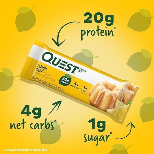 Quest Nutrition, High Protein Bar-Lemon Cake
