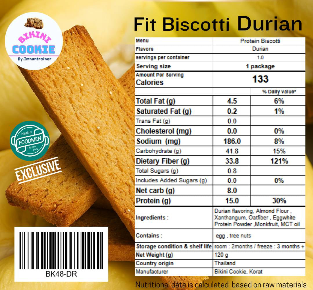 獨定限定口味--Fitfin Biscotti Durian