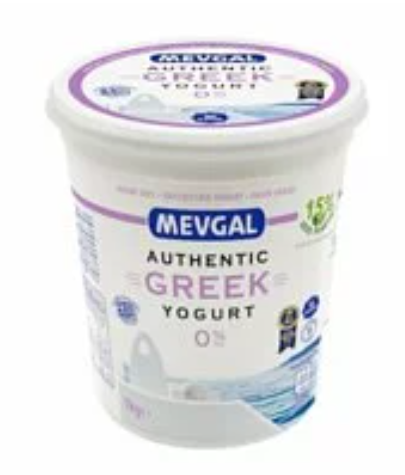 Mevgal Authentic Greek Strained Yogurt, 0% / 900g(exp:27-11-2025)