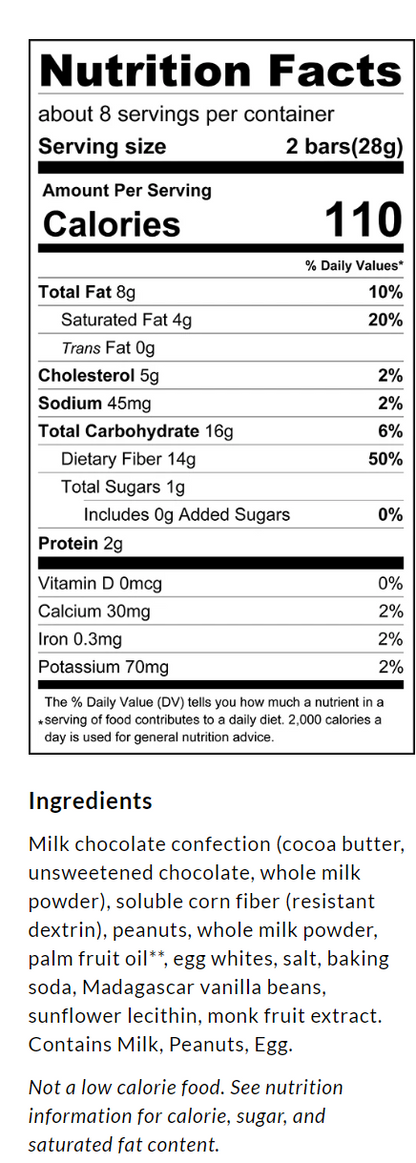 Choc Zero迷你花生焦糖瑞亞糖果棒