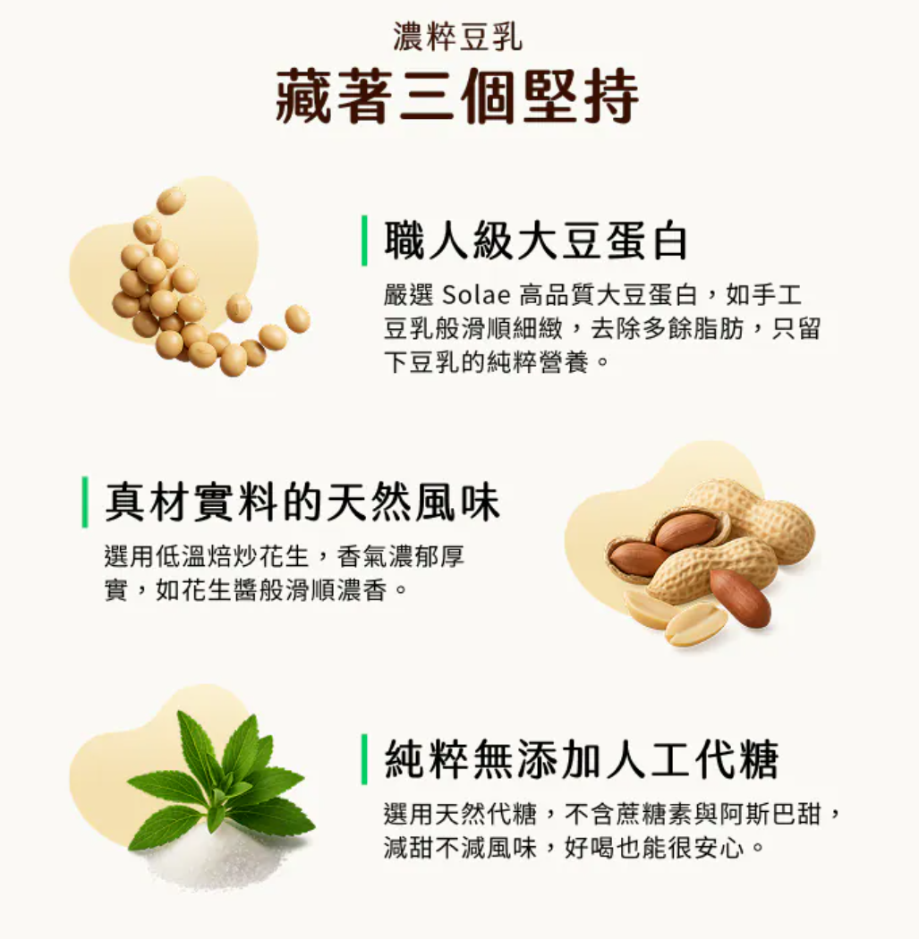 Spark Protein 濃粹豆乳蛋白飲 - 焙煎花生（三分甜）｜植物蛋白系列