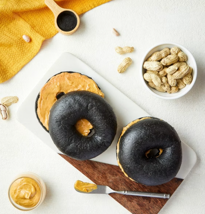 KIND FOOD 康福先生 竹炭花生夾心減醣貝果 110g±5g