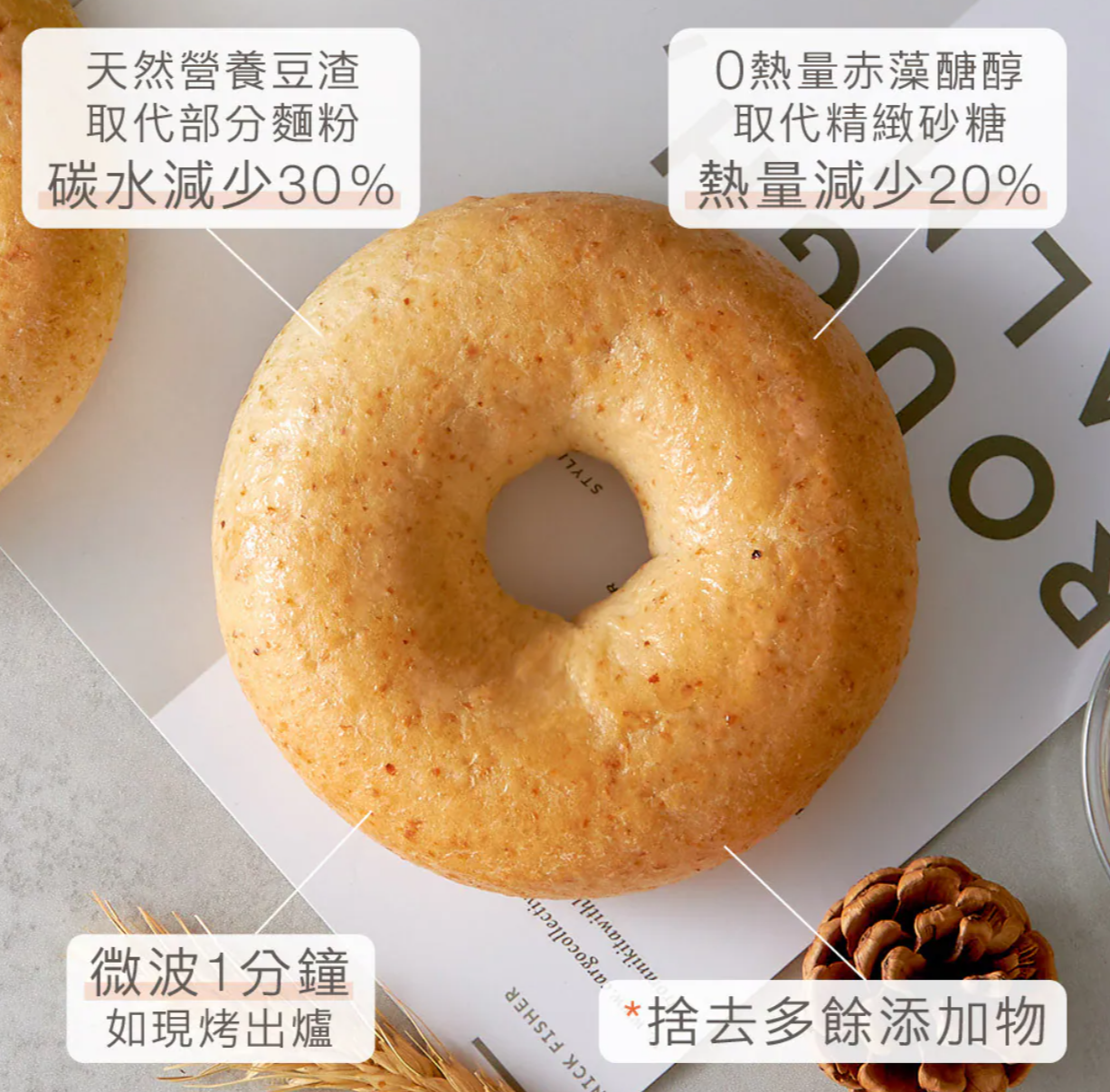 原味時代 - 小農番茄瑪格麗特減醣貝果 125g