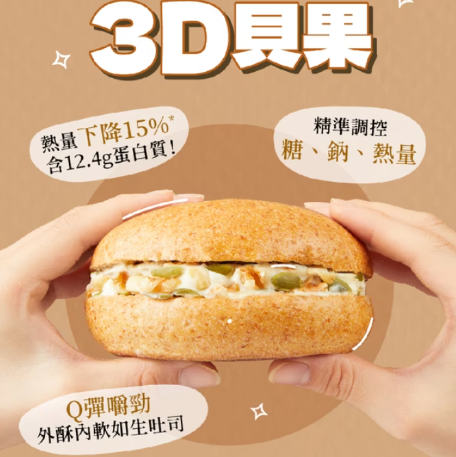 KIND FOOD 康福先生 綜合果仁減醣貝果 90g±4.5g
