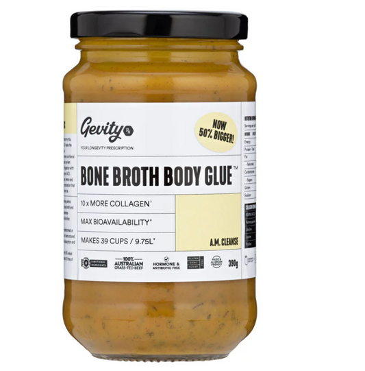 Gevity BONE Broth BODY GLUE A.M.CLEANSE  390g 牛骨湯 （薑黃）