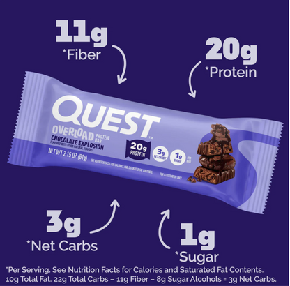 Quest Overload Protein bar Chocolate Explosion 51g