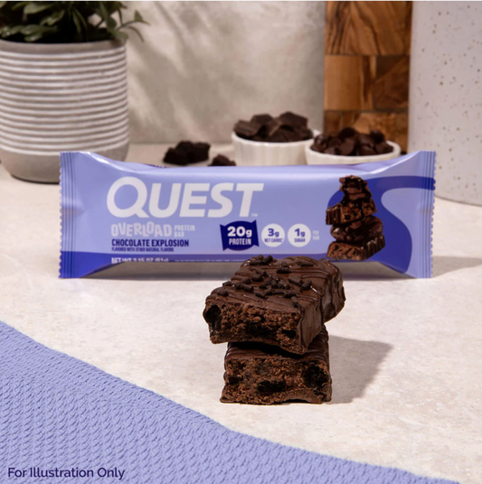Quest Nutrition  Overload Protein bar Chocolate Explosion 51g