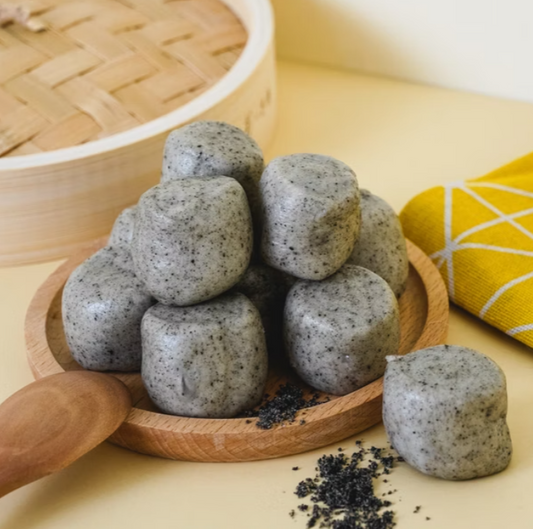 沐甄豆 - 豆漿芝麻QQ米饅頭 -小孩的最愛