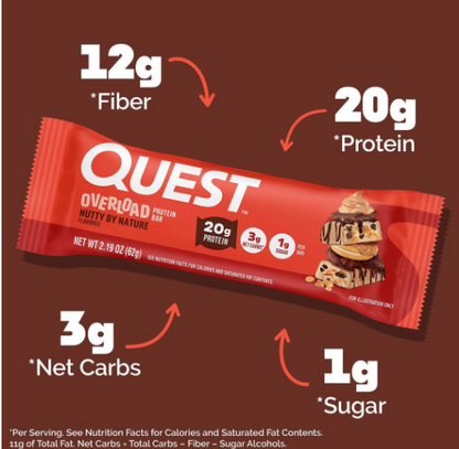 Quest Nutrition Overload Protein bar Nutty By nature 51g
