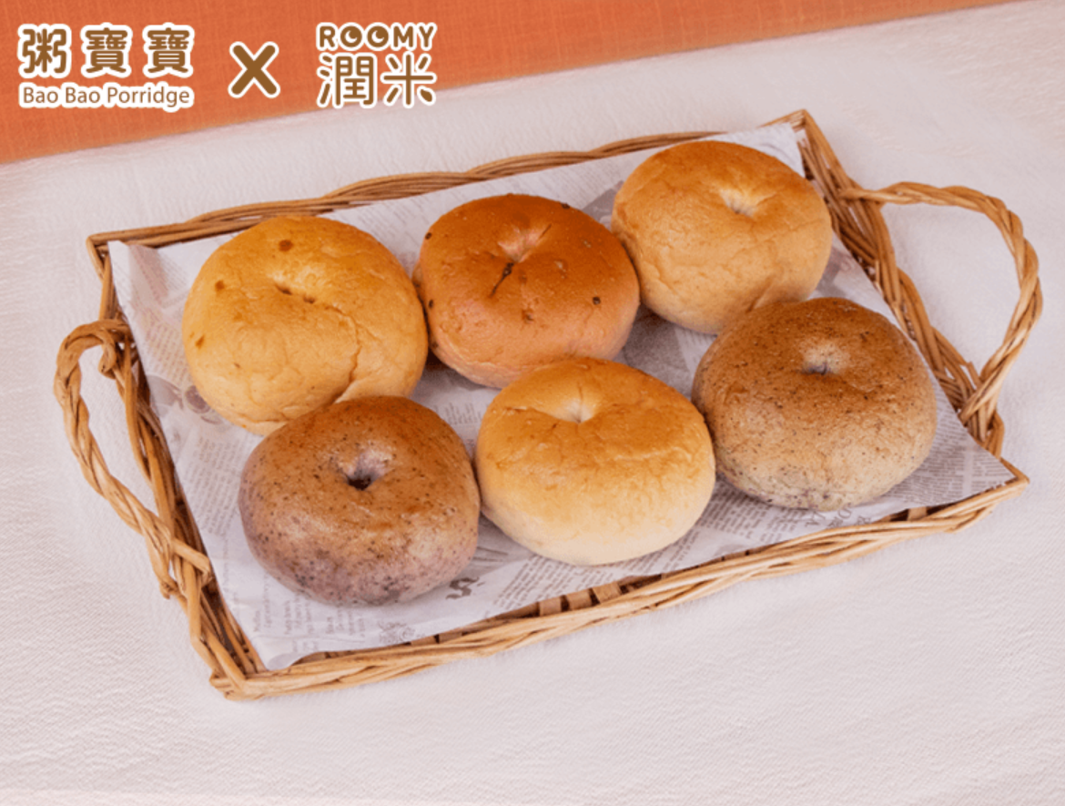 【粥寶寶×潤米ROOMY】寶寶迷你貝果