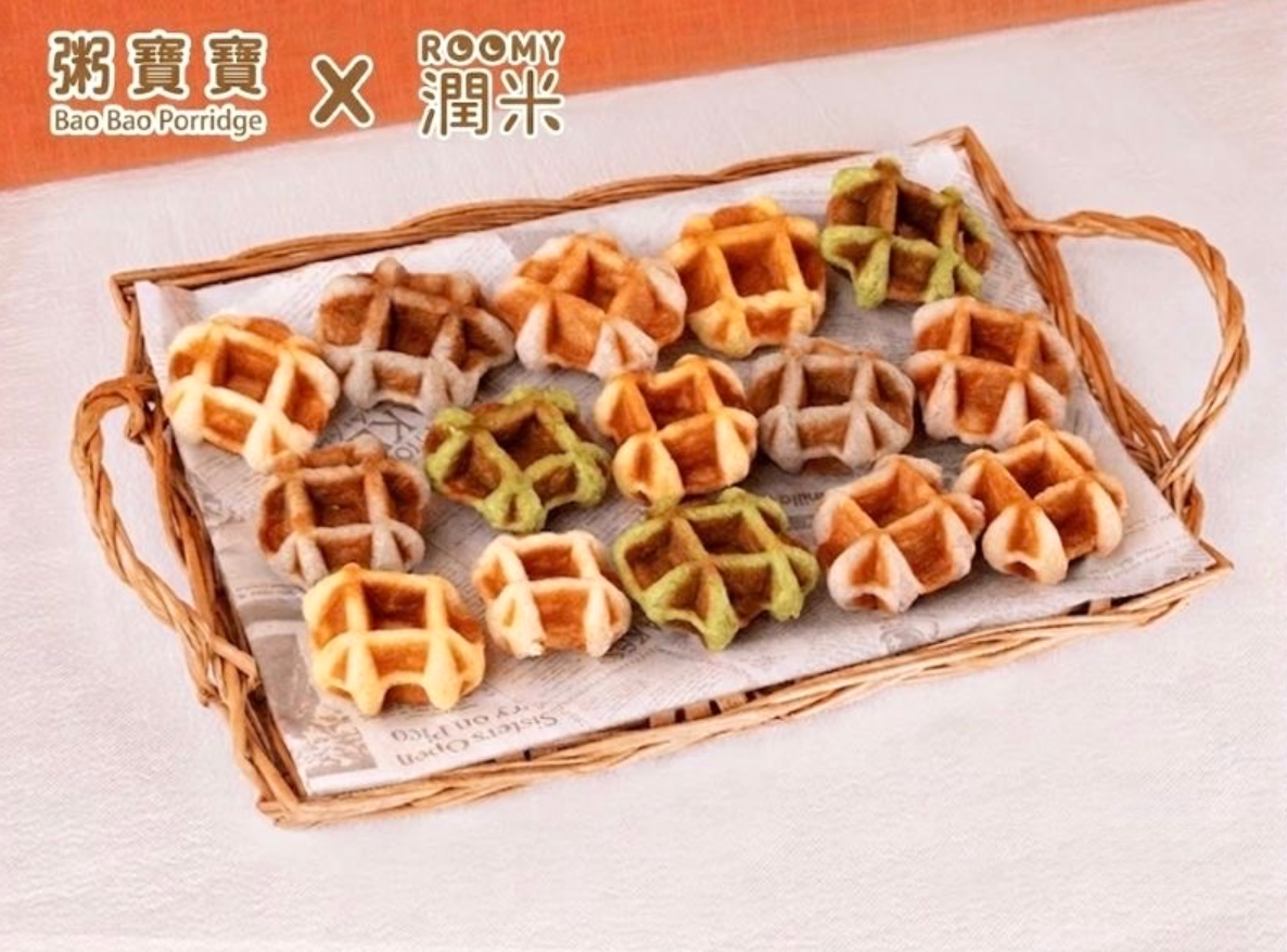 無毒農【粥寶寶×潤米ROOMY】寶寶迷你鬆餅