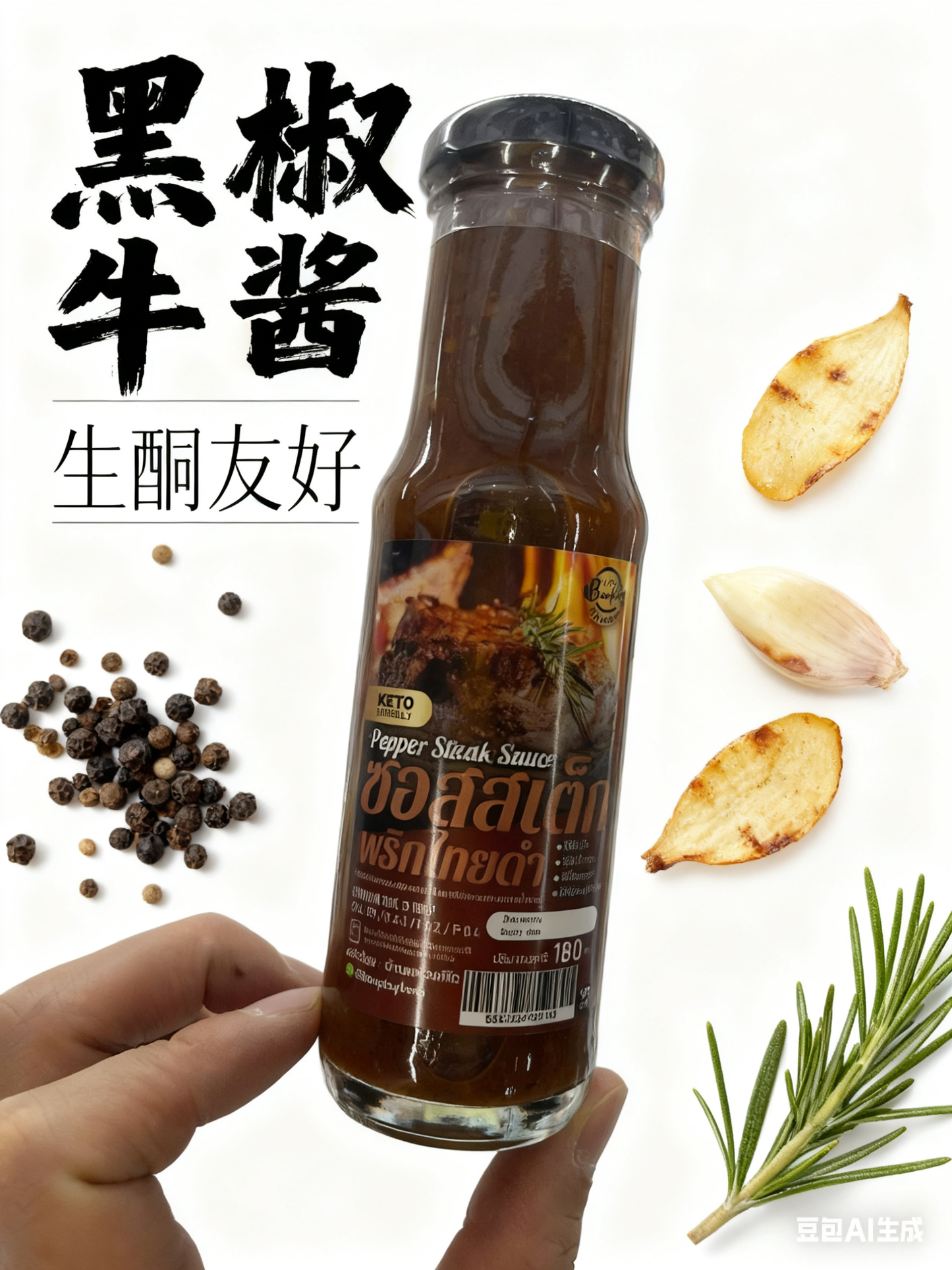 無糖黑椒醬 180ml