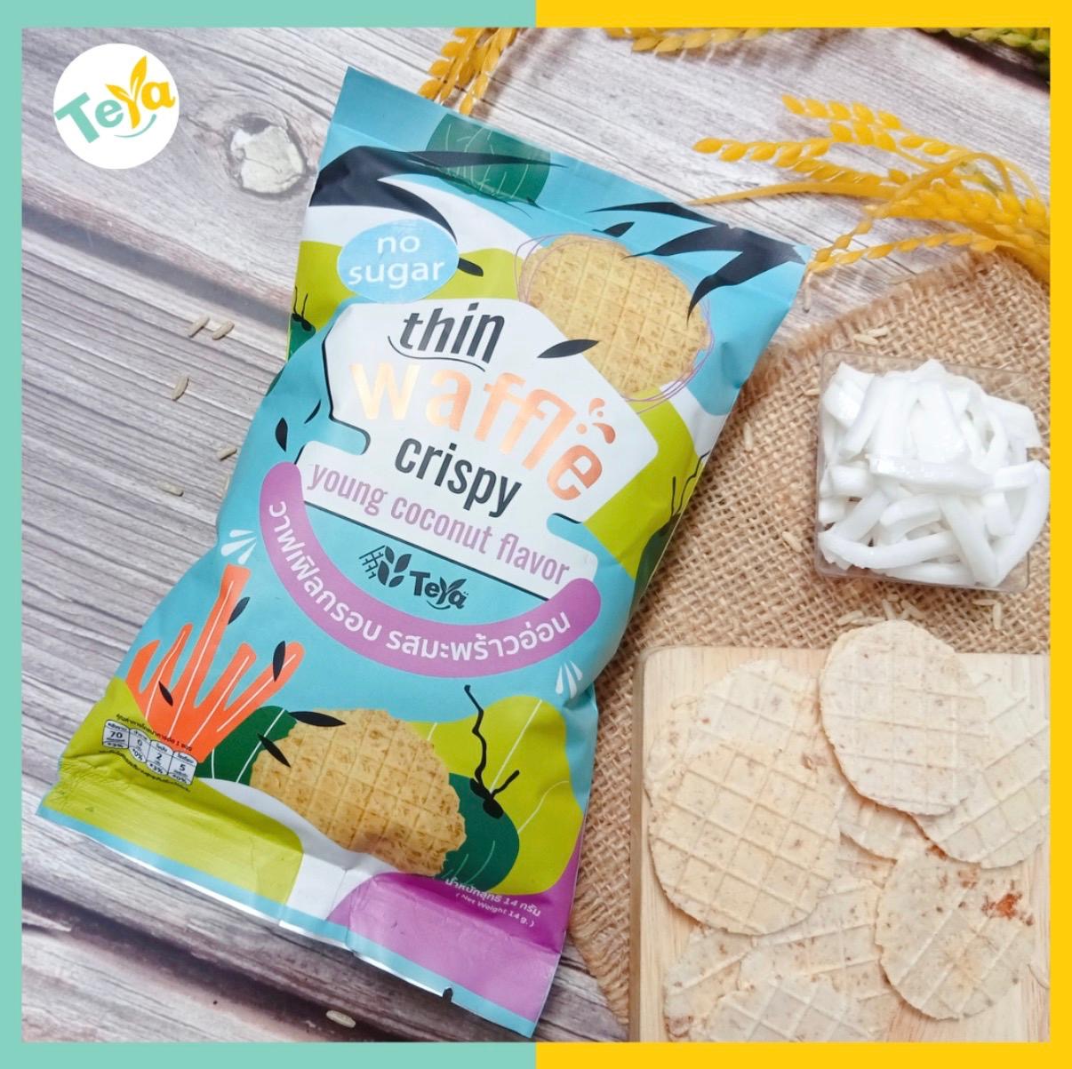 Thin waffle crispy young coconut flavour