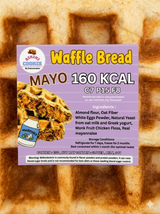 Bikini cookies Waffle Bread 低碳雞肉鬆格仔餅-Mayo