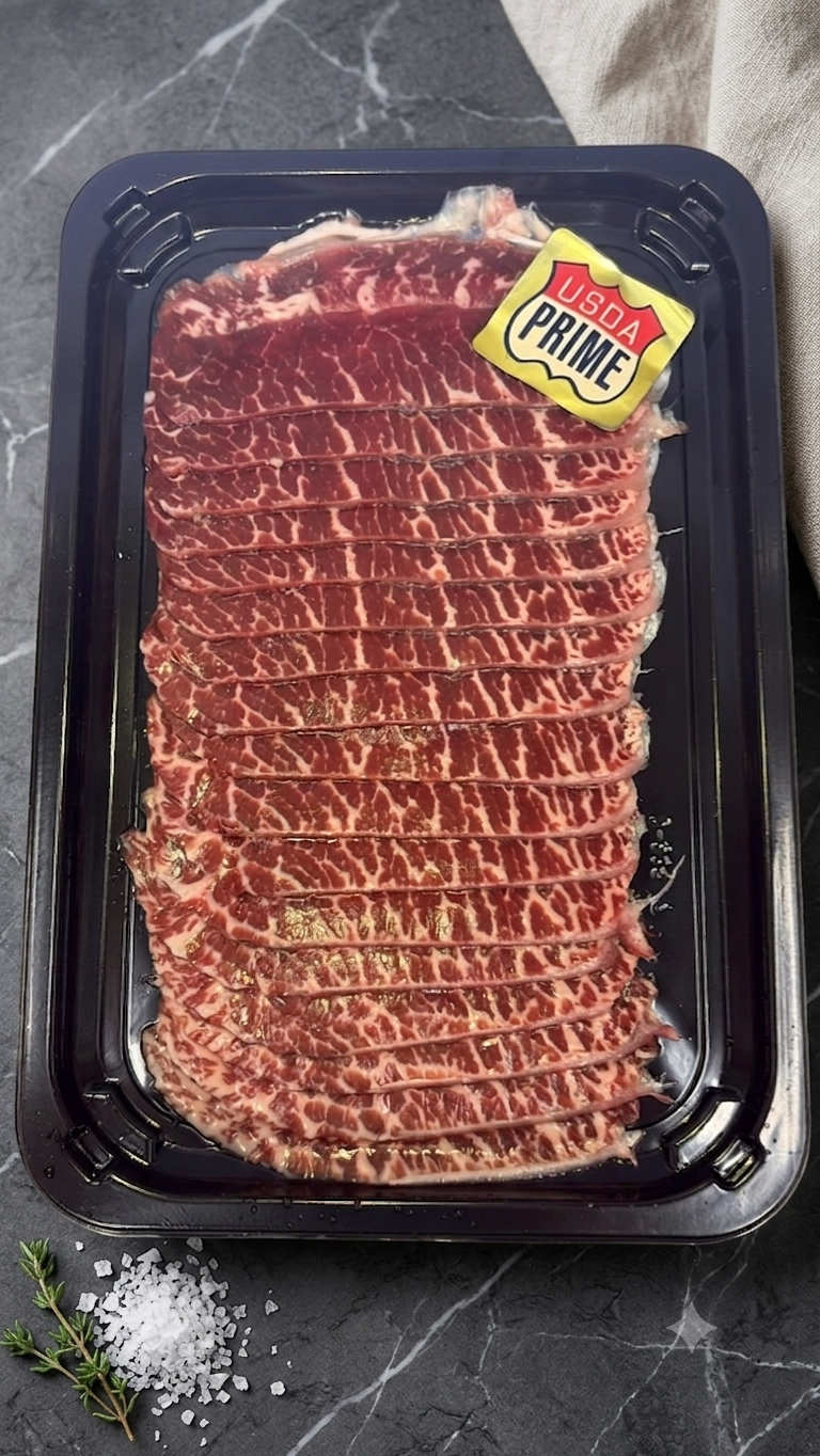美國prime頂級安格斯牛板腱火鍋片扒 Angus beef flank hot pot slices 200g