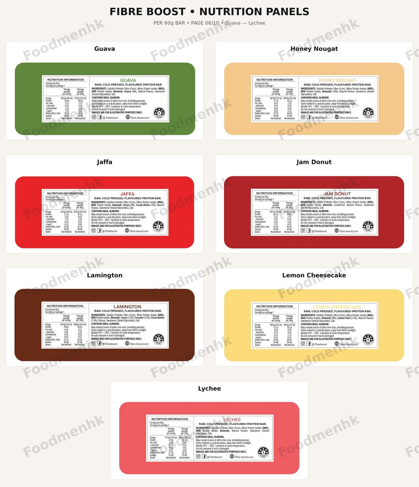 Fibre boost -Raw & Cold Pressed Protein Bar 澳洲冷壓 蛋白捧 60g
