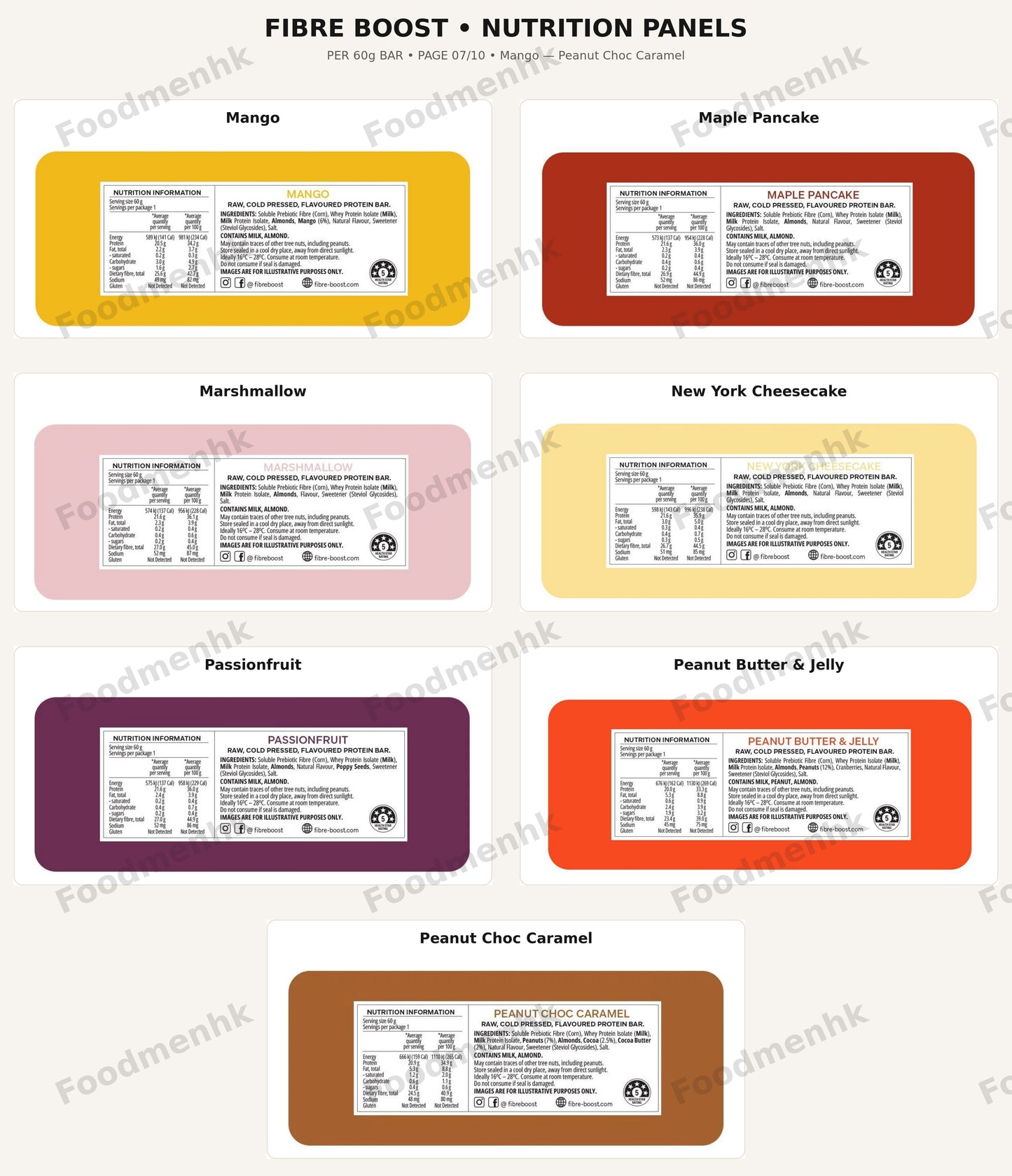 Fibre boost -Raw & Cold Pressed Protein Bar 澳洲冷壓 蛋白捧 60g