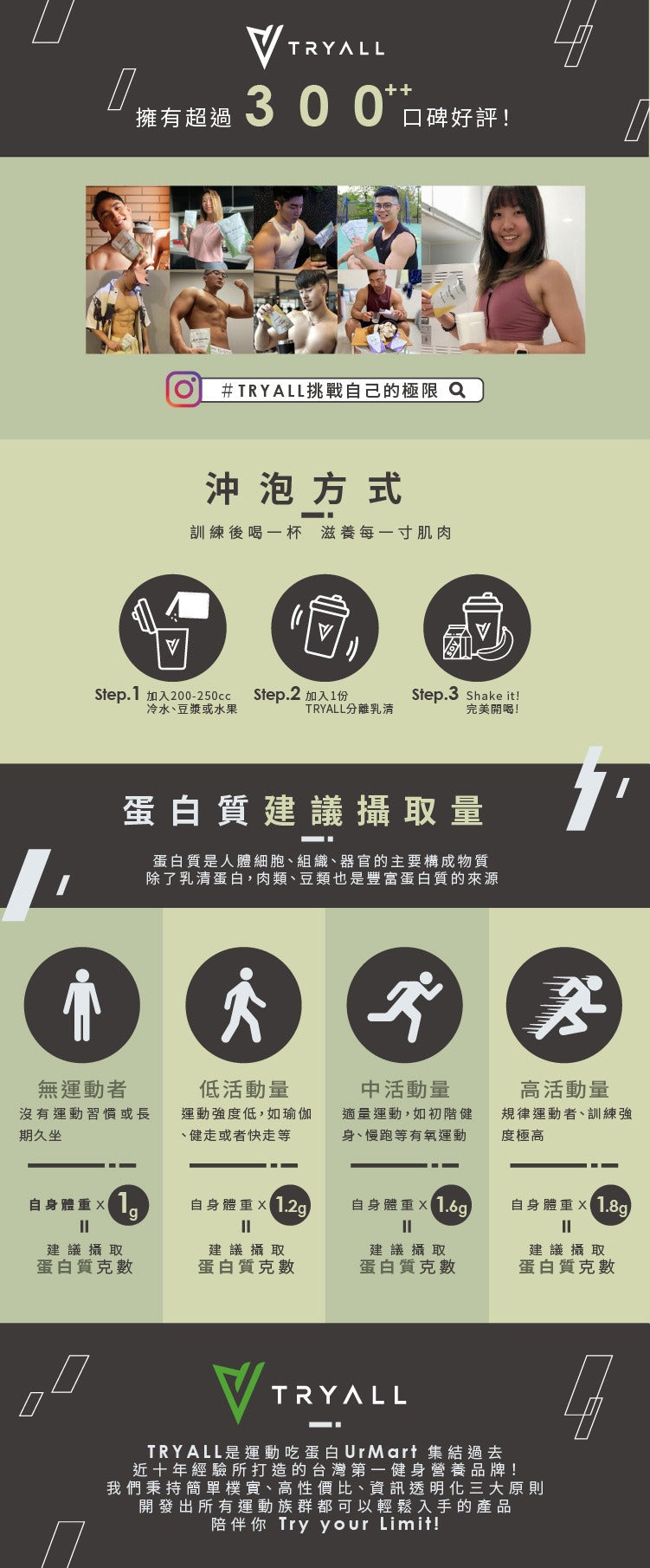 TRYALL - 分離豌豆蛋白-靜岡抹茶 1kg