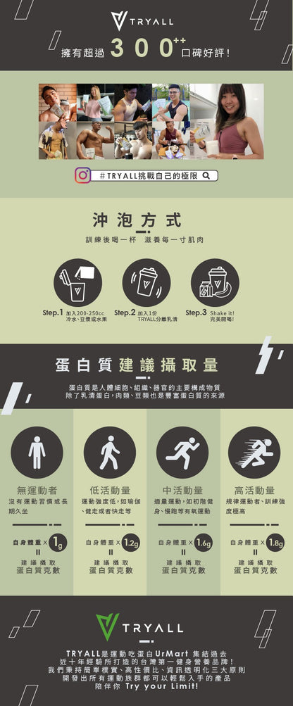 TRYALL - 分離豌豆蛋白-靜岡抹茶 1kg
