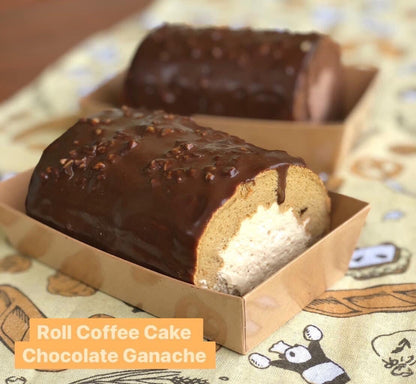 Chocolate Ganache Coffee cake roll Coffee