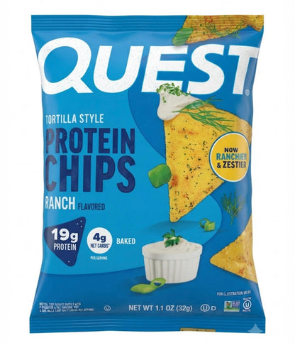 Quest Nutrition, 墨西哥玉米餅蛋白質薯片，牧場風味-32g