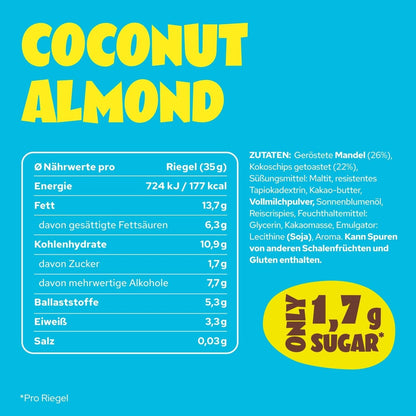 Ahead Coconut Almond Low Sugar Chocolate Bar 35g