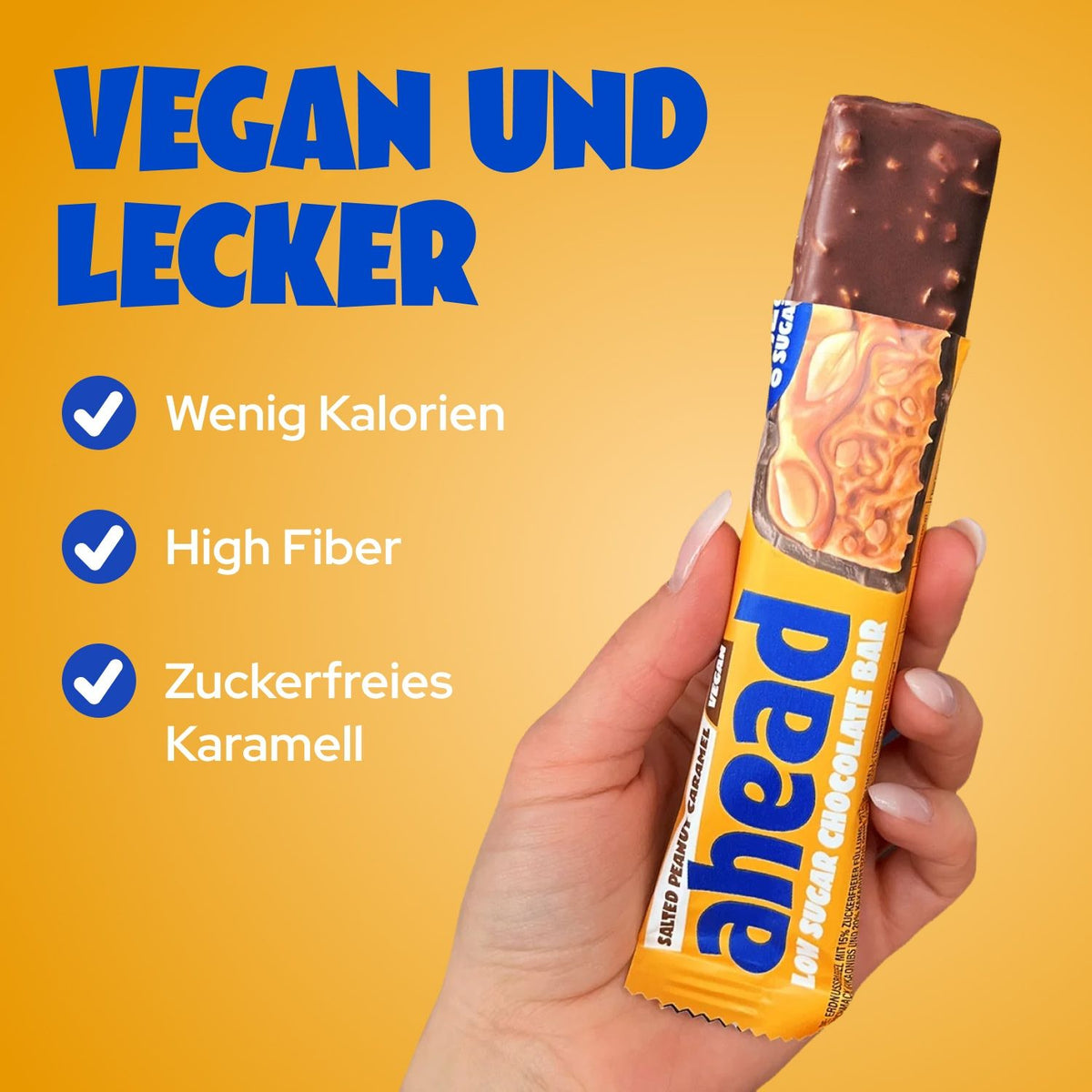 Ahead Salted Peanut Caramel Low Sugar Chocolate Bar 35g