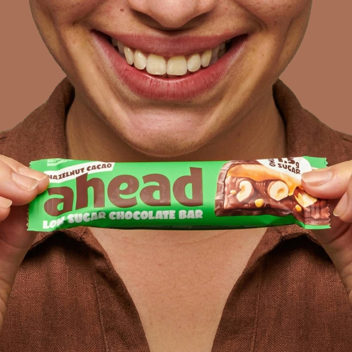 Ahead Hazelnut Cacao Low Sugar Chocolate Bar 35g
