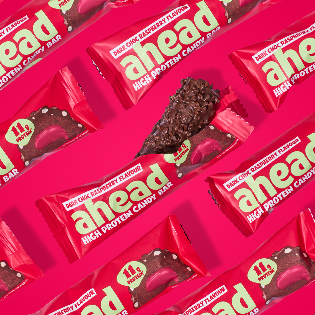 Ahead Dark Chocolate Raspberry Protein Bar 45g