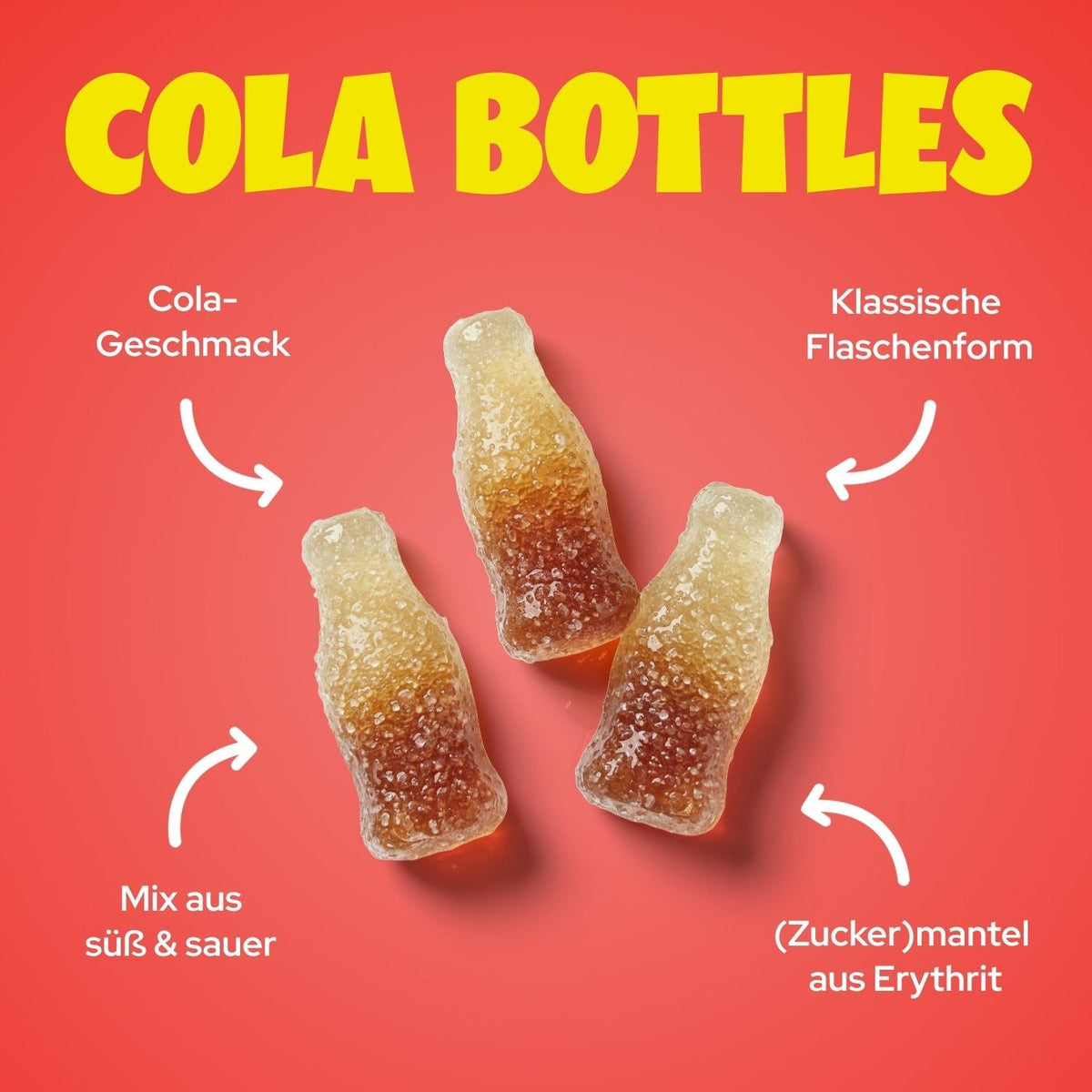 Ahead Cola Bottles Low Sugar Gummies 50g