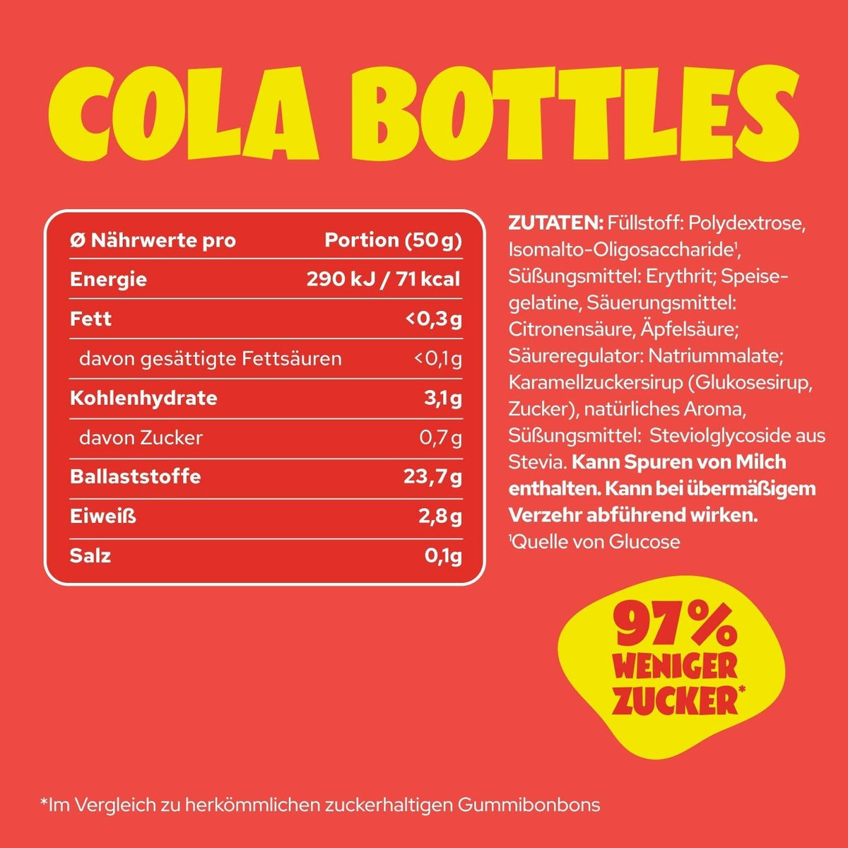 Ahead Cola Bottles Low Sugar Gummies 50g