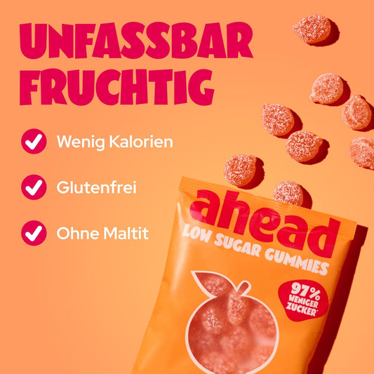 Ahead Sweet Peaches Low Sugar Gummies 50g