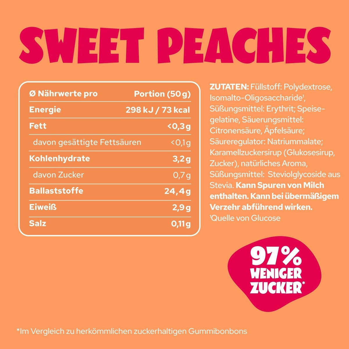 Ahead Sweet Peaches Low Sugar Gummies 50g