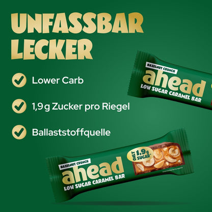 Ahead Hazelnut Crunch Caramel Bar 38g