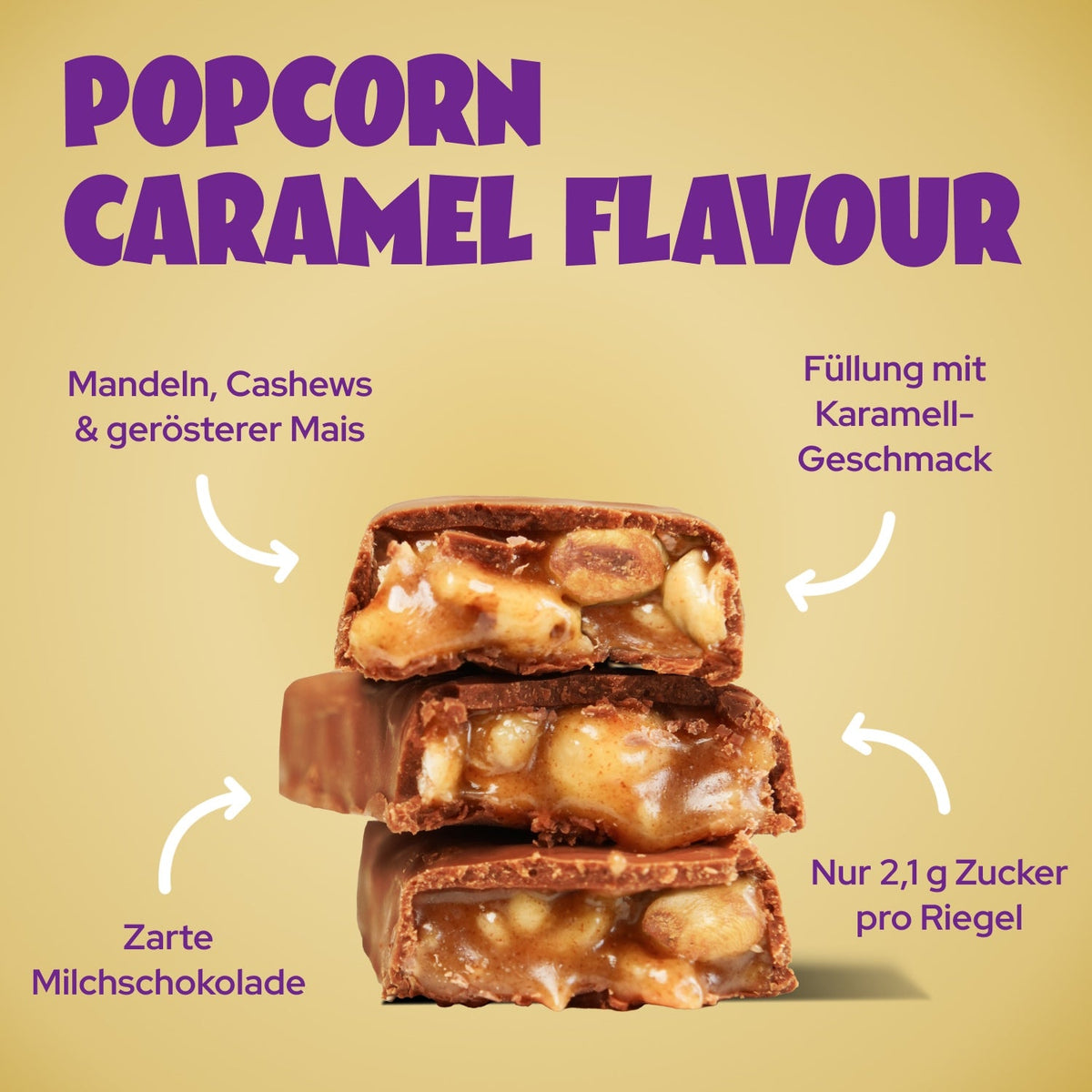Ahead Popcorn Crunch Caramel Bar 38g
