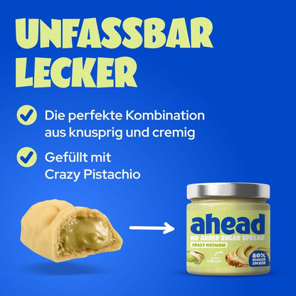 Ahead White Crazy Pistachio Cream-Filled Wafer Bar 30g