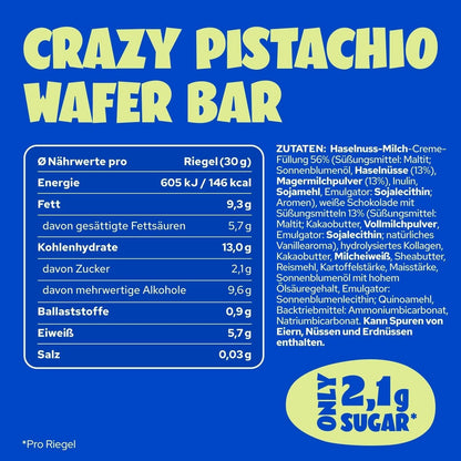 Ahead White Crazy Pistachio Cream-Filled Wafer Bar 30g
