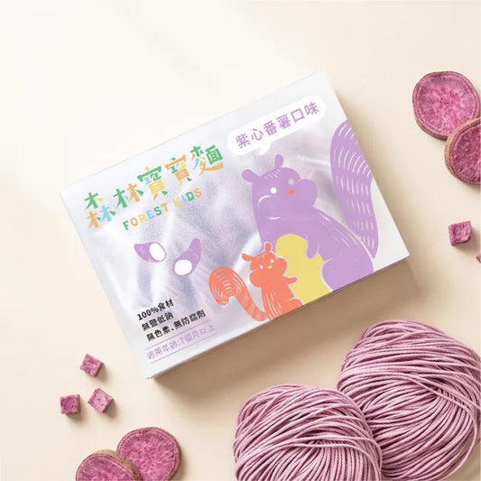 森林麵食 -寶寶麵｜無鹽｜紫心蕃薯｜單盒