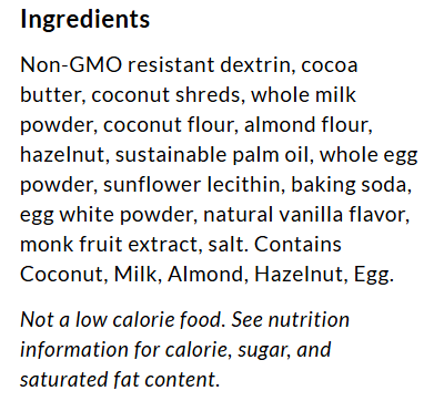 CHOC ZERO 低碳榛子椰子白朱古力