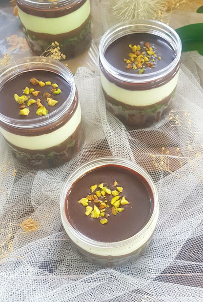 生酮杜拜Dubai Chocolate 開心果黑朱古力盒子蛋糕  ±220g